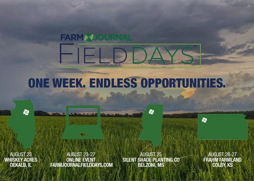 In 2021, you have the choice to join Farm Journal Field Days in person or online.