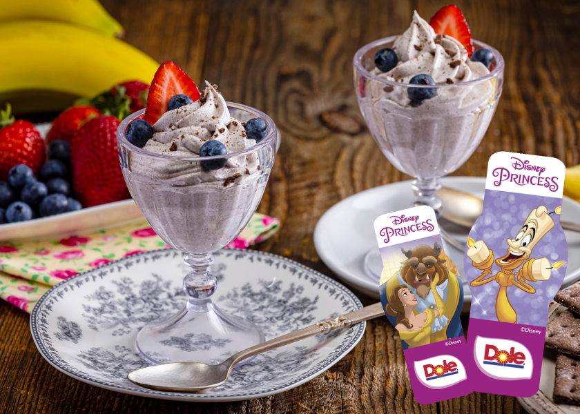 "Try the gray stuff — it's delicious!" Dole's Disney Princess campaign features recipes inspired by the animated royals.