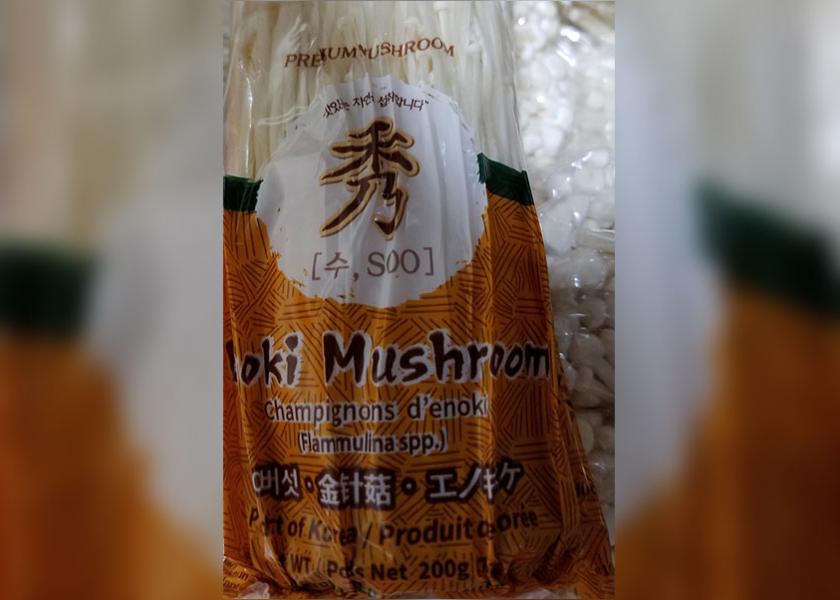 Soo brand enoki mushrooms recalled due to possible Listeria monocytogenes.