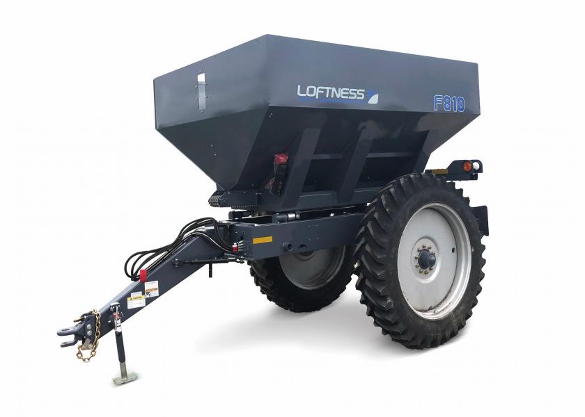 Loftness has added the F810 to its FertiLogix line of fertilizer spreaders. This new 8-ton spreader comes standard with variable rate capabilities and offers multiple wheel and tire options to meet a wide range of needs.