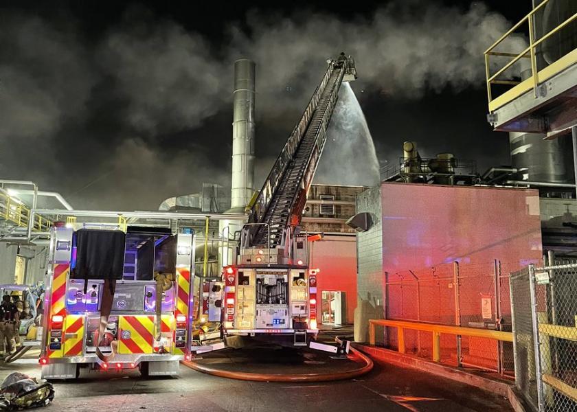 Fire at the JBS facility in Grand Island.