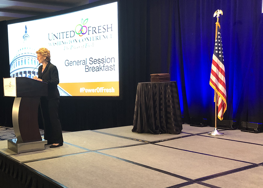 Sen. Debbie Stabenow addresses the United Fresh Washington Conference.