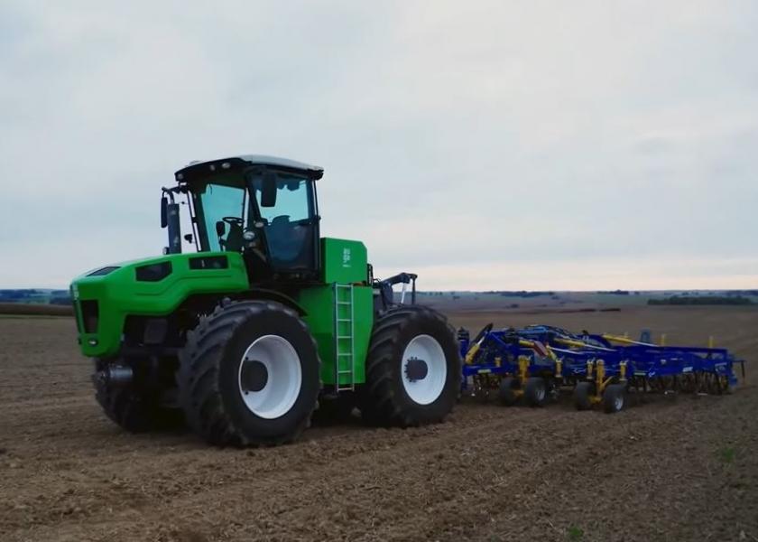 The AUGA M1 is the first hybrid biomethane and electric tractor for farm use and can run up to 12 hours.