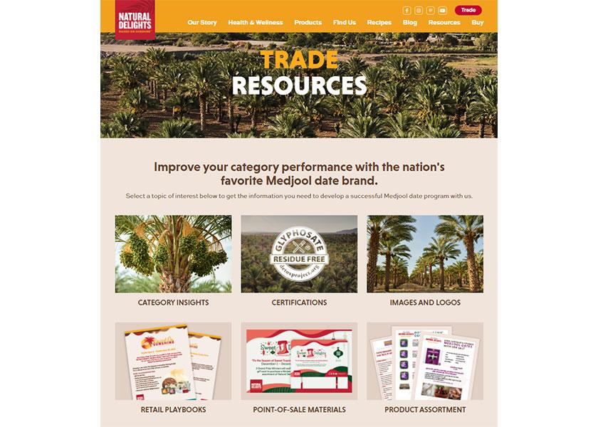Natural Delights Trade Resources Webpage