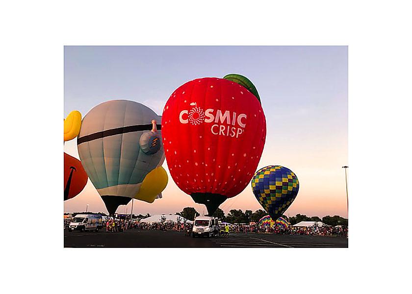 Cosmic Crisp's branded balloon at a recent balloon festival. 