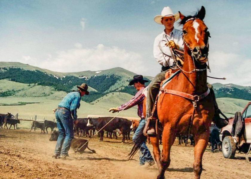 Branding on the Matador Ranch, Montana, circa 1992.