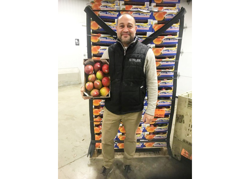 Business should pick up substantially for the holidays at Chicago-based Strube Celery and Vegetable Co. and other Chicago-area produce companies. Strube has greatly expanded its organic department over the past couple of years, says vice president TJ Fleming, and Danny Serrano (above) has been promoted from the operations department to sales and has taken over the Hispanic division.