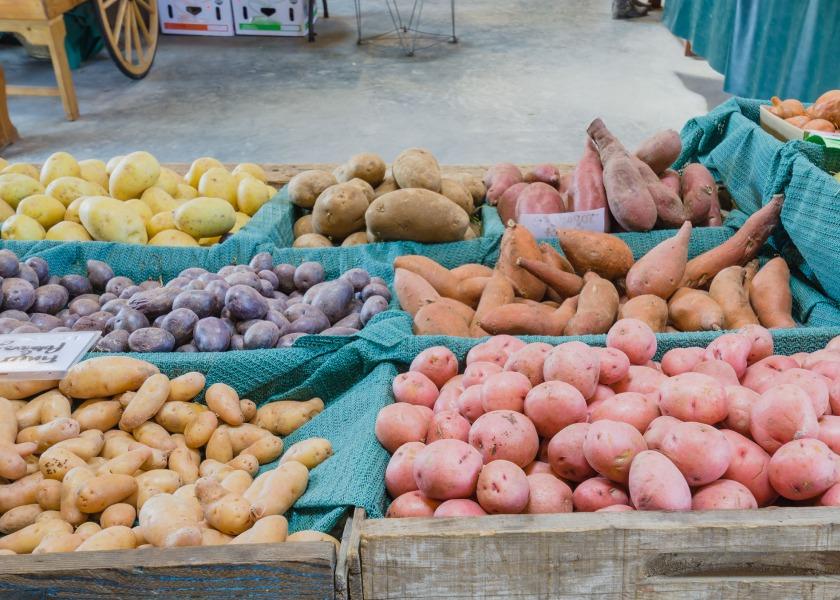 Potato sales in 2021 were up compared to 2019, but fell short of 2020 totals. 