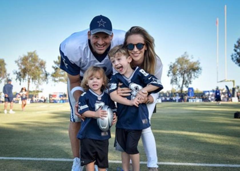 Tony Romo and family