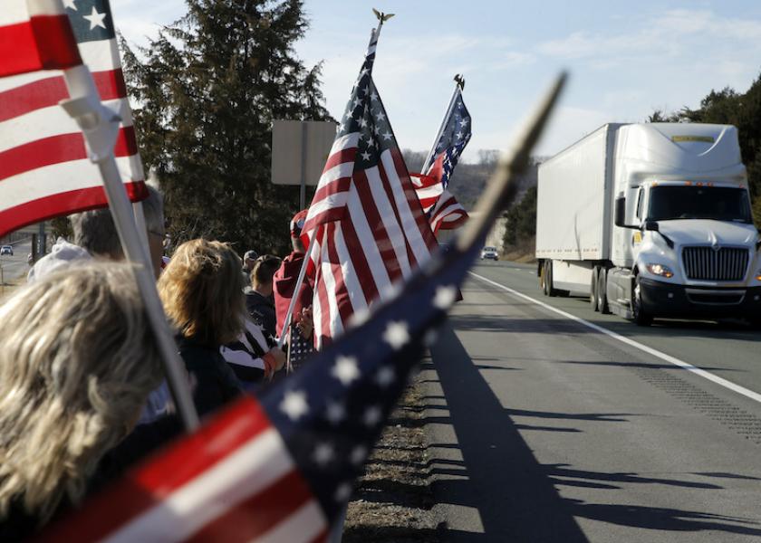 Two-Mile Long 'People's Convoy' Truck Protest Drives Laps Around Washington