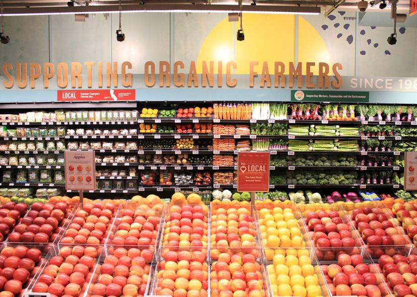 Whole Foods Markets' newest store in Sherman Oaks, Calif., features a bounty of fresh produce and Amazon's skip-the-checkout technology.