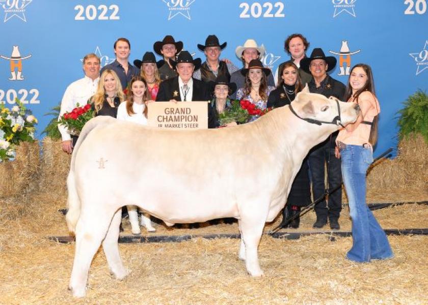 Aven Horn and Grand Champion steer Vanilla Ice.