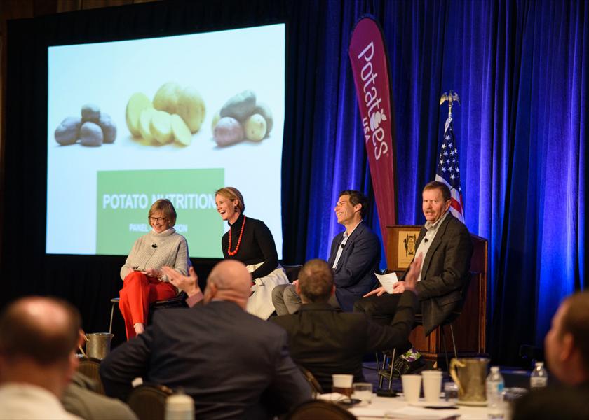 Panelists discussed the need for better messaging on the health benefits of potatoes at the Potatoes USA annual meeting in Denver.