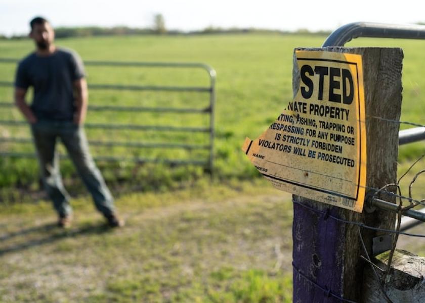 A fence, gate, posted sign, no trespassing marker, and purple paint on private land are barriers to ordinary citizens, but not to the feds.
