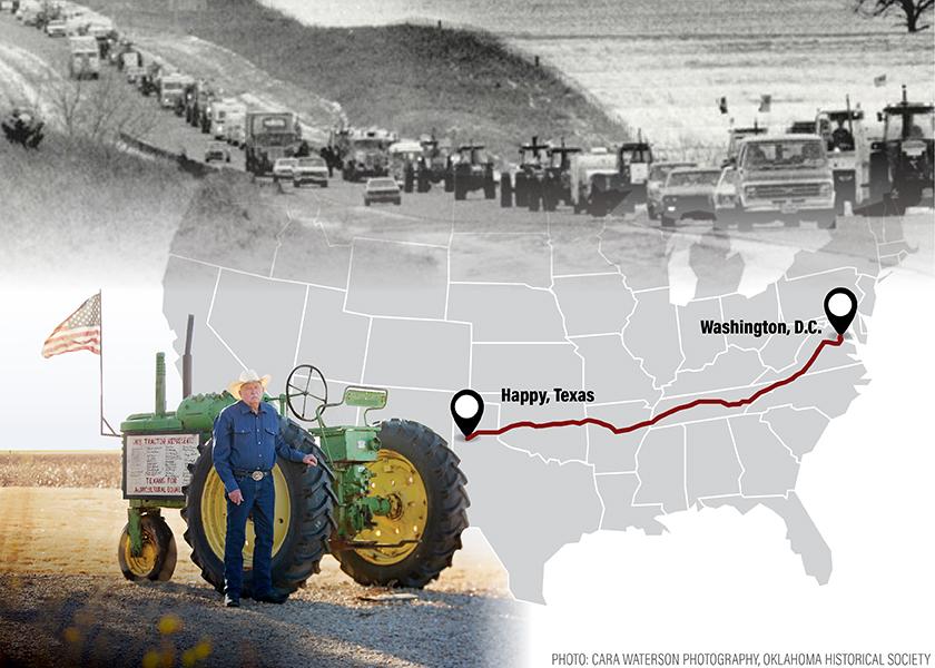 In 21 days, Don Kimbrell drove the 1,800 miles from his home in Texas to Washington, D.C., to join 5,000 farmers on the National Mall lawn.