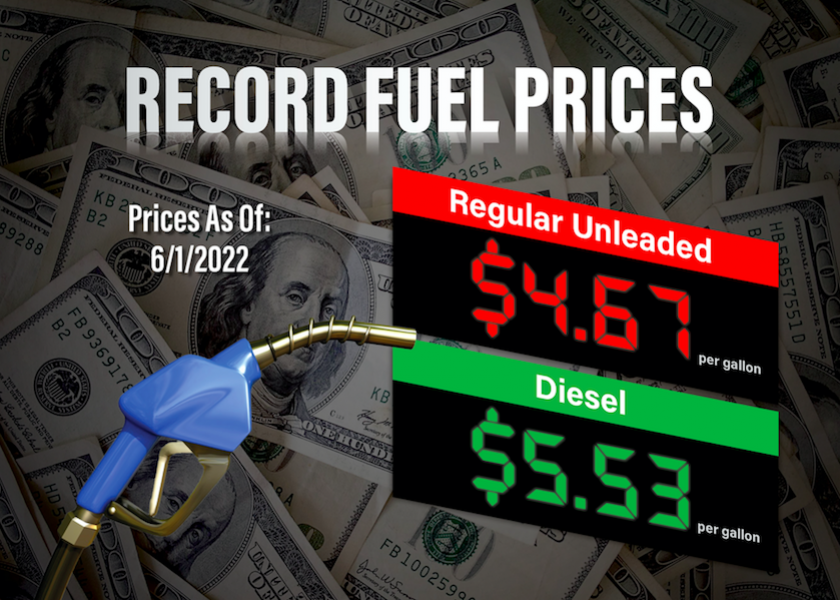The new highest all-time record is now $4.67 a gallon. AAA reports seven states now average $5 a gallon or higher, which includes California and Illinois.