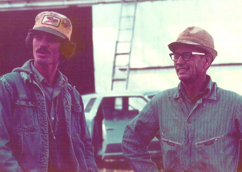 Kansas farmer Ward Henry, right, alongside his son, Bob Henry. “My dad was a man of strength,” says Bob. “He lived a ‘shake off the dust and move forward’ attitude and never had an excuse for anything.” 