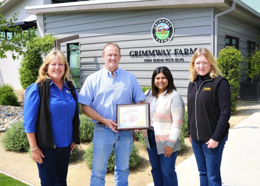 The California Association of Food Banks recognize Grimmway Farms for the company’s contributions.