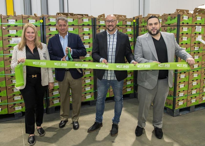 Pictured are (left to right) Assemblywoman Beth Sawyer of the 3rd Legislative District in New Jersey, West Pak CEO Mario Pacheco, West Pak Vice President of Operations Trevor Newhouse and Commissioner Chris Konawel from the County of Gloucester. The group participated in the official ribbon-cutting ceremony for the grand opening of West Pak Avocado’s Logan Township, N.J., distribution center.