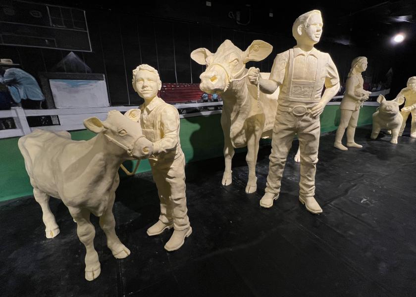 The butter sculptures are maintained in a 46°F temperature case and more than 600 hours went into creating this year’s creation. 