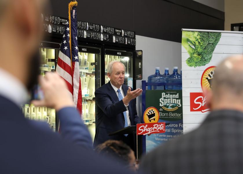 Michael Dykes, D.V.M., president and CEO of IDFA applauds the collaboration among USDA, Baylor University, and ShopRite to bring healthy, nutritious milk options to SNAP participants in New Jersey as part of the Add Milk! Program.