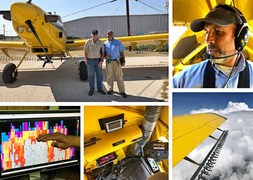 ARS research engineer, Dr. Dan Martin Ph.D., tests new cloud seeding technology over Texas.