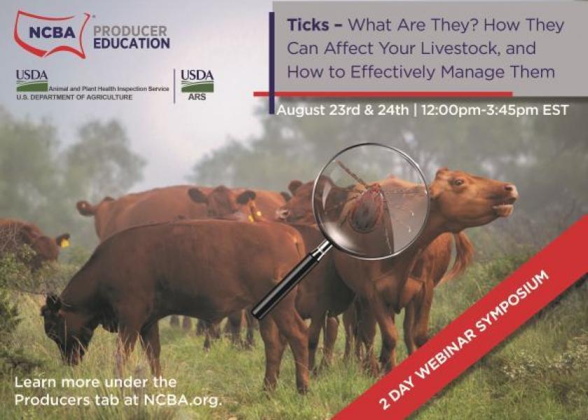 Ticks have become a common topic of conversation in the cattle industry. NCBA and the USDA will host a two-day webinar to answer looming questions about the expanding Asian Longhorned Tick population.