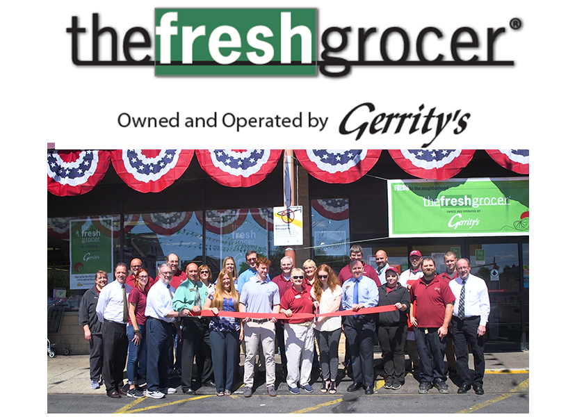  The Fresh Grocer rebrand began August 12, with a ribbon cutting at the Fasula family’s first Fresh Grocer owned and operated by Gerrity’s supermarket in Scranton, Pa.