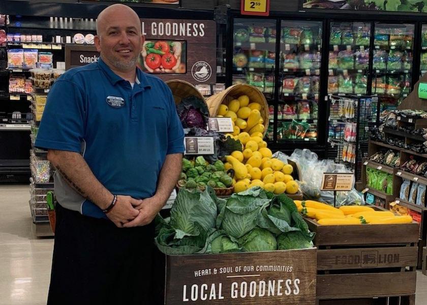 Chris Jorgensen, produce manager for a Food Lion store, answers five questions about his job.