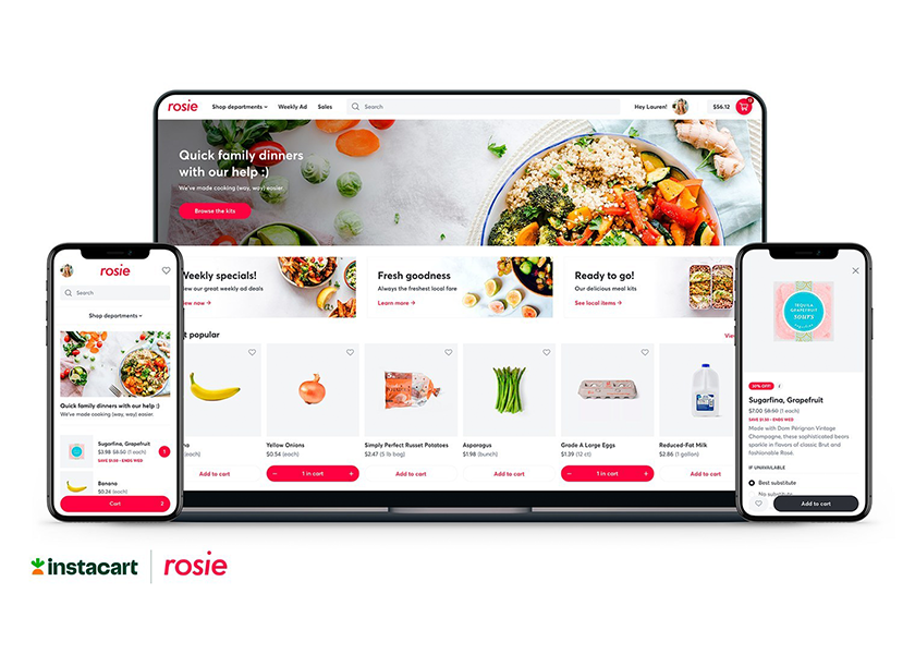 Rosie's app enables shoppers to find local, independent grocers online, and with the Instacart acquisition, more tools will be available for these retailers.