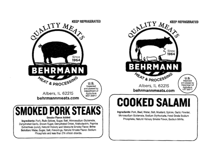 Recall Issued on 87,383 Lbs. of Meat Products from Illinois Plant Drovers