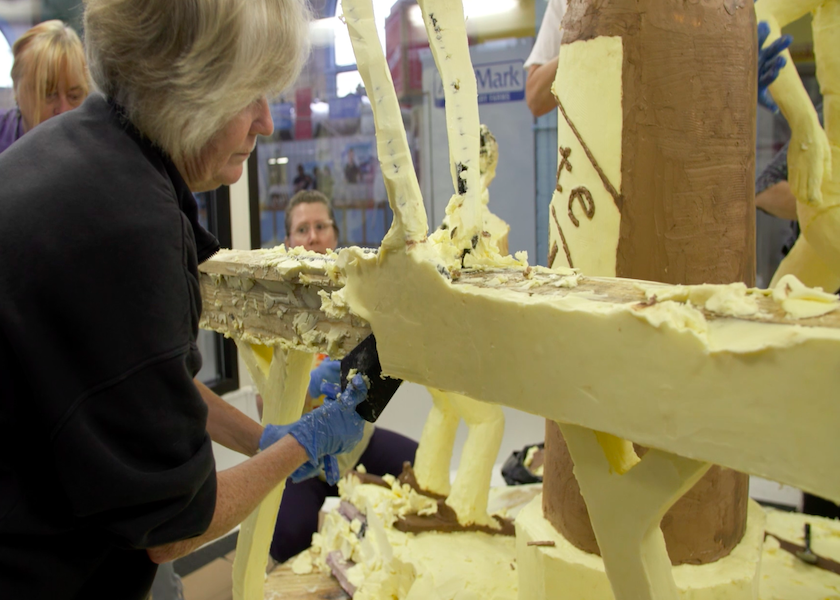 The 54th Annual Butter Sculpture at the New York State Fair has come down, but it isn't going to waste.