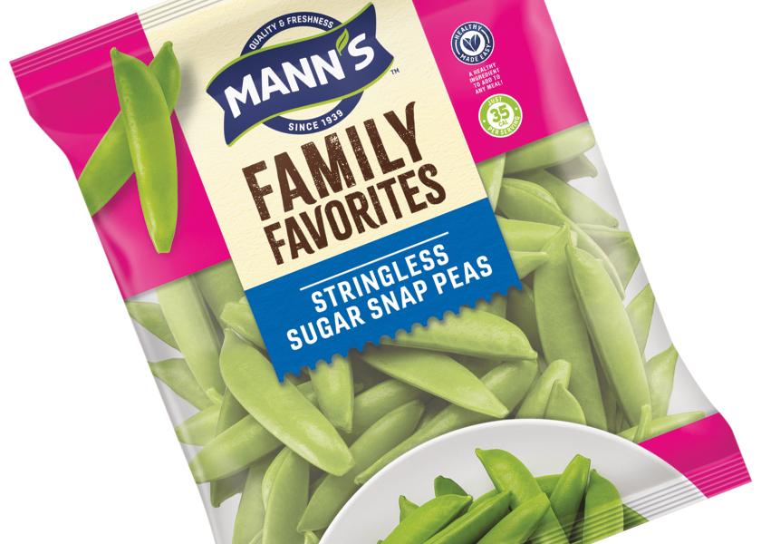 New packaging design for stringless sugar snap peas.