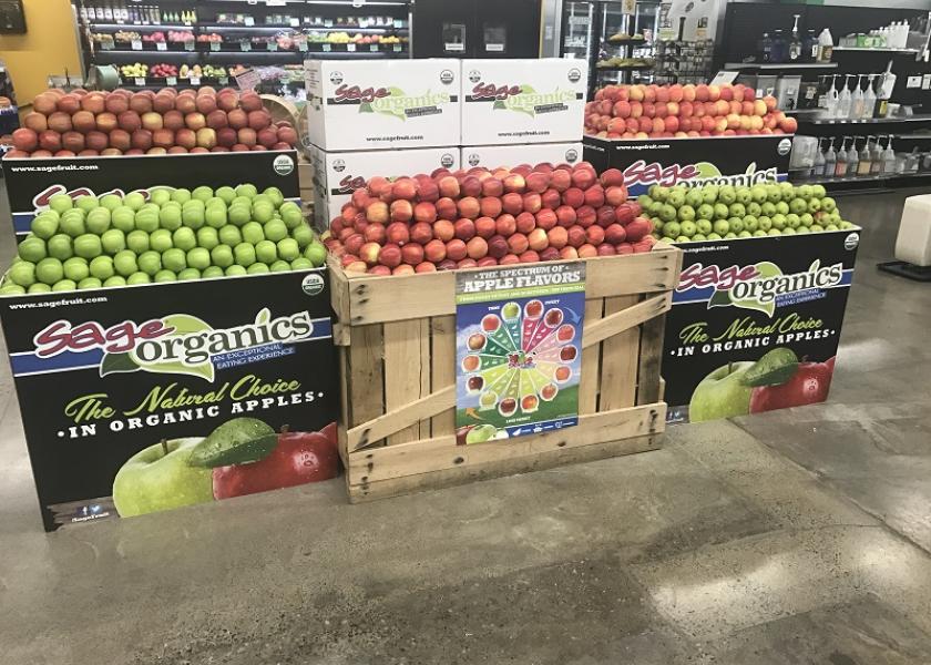  Sage Fruit Co. expects more organic fruit this year, says Chuck Sinks, president of sales and marketing for the Yakima, Wash.-based company.
