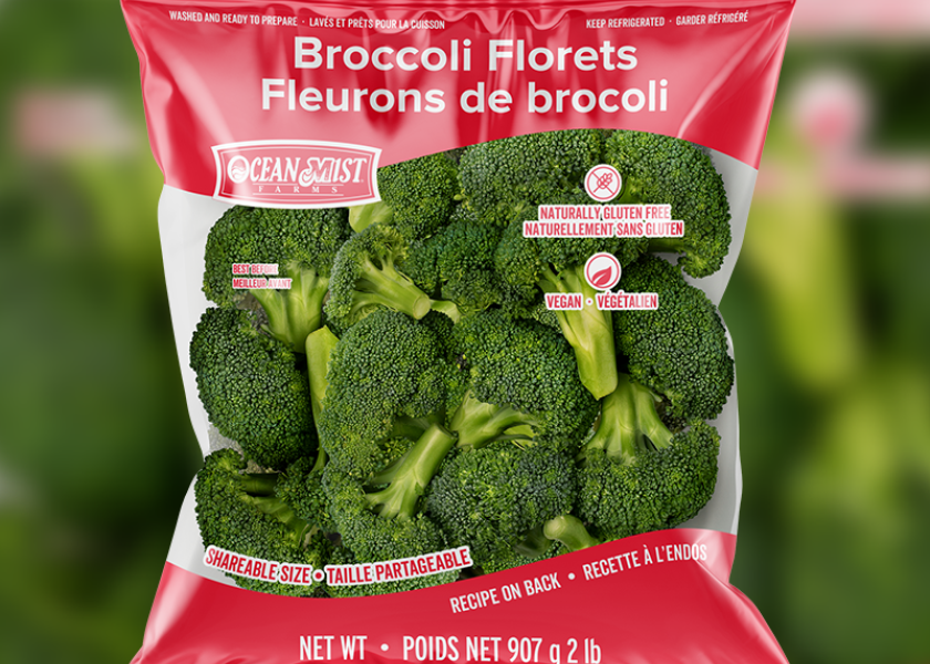 Broccoli florets are one of several new value-added items from Castroville, Calif.-based Ocean Mist Farms, says Mark Munger, marketing director. 
