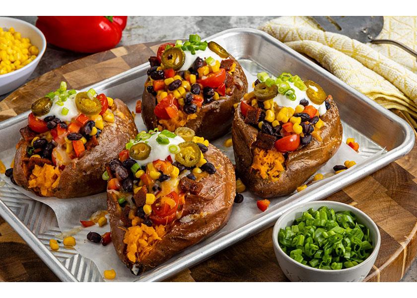 Dole's recipe for Loaded Baked Sweet Potatoes is vegan and gluten-free.