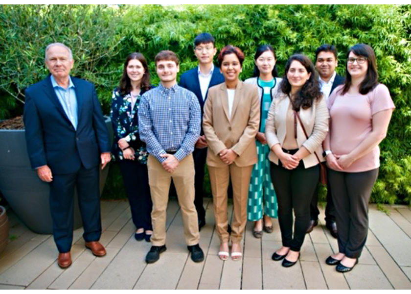 Eight university science students participated in CPS’ 2022 Professional Development Program, shown here with Vic Smith, immediate past chair of CPS’ board of directors.