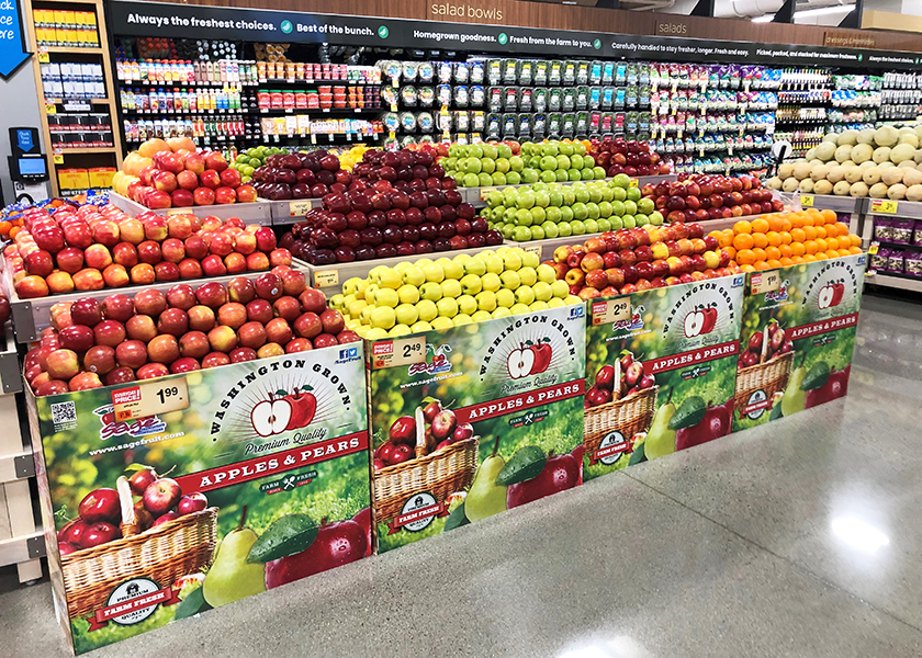 Promotable apple varieties from Sage Fruit Co. LLC, Yakima, Wash., include granny smith, gala, fuji, Pink Lady, Honeycrisp and Cosmic Crisp apples, says Chuck Sinks, president of sales and marketing.