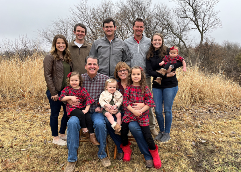Matt and Lisa Moreland (center) enacted a growth plan after learning all three of their sons decided to join their Oklahoma operation.
