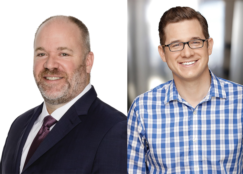 From left: Patrick McCullough is ProducePay's new CEO, succeeding co-founder Pablo Borquez Schwarzbeck, who will be the board's executive director.