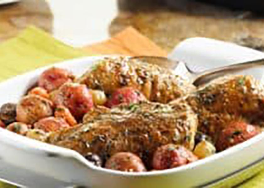 Side Delights recommends its Quick Healthy Slow Cooker Chicken and Potatoes.