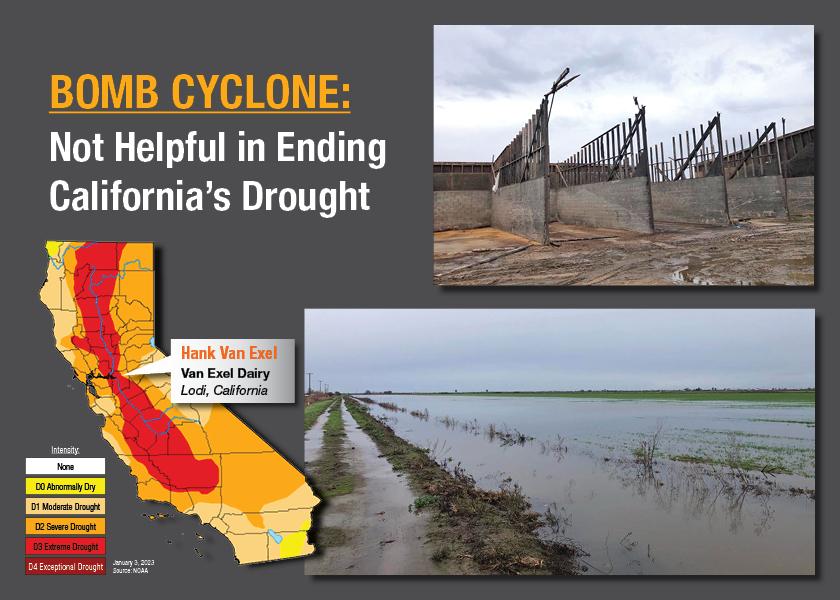Dr. Thomas Borch with Colorado State University says the bomb cyclone will not end the drought in California. 