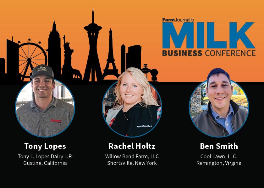 Three young dairy producers talked about the opportunities, challenges and their path back to the farm at the 20th Anniversary of the Milk Business Conference in Las Vegas, Nev.