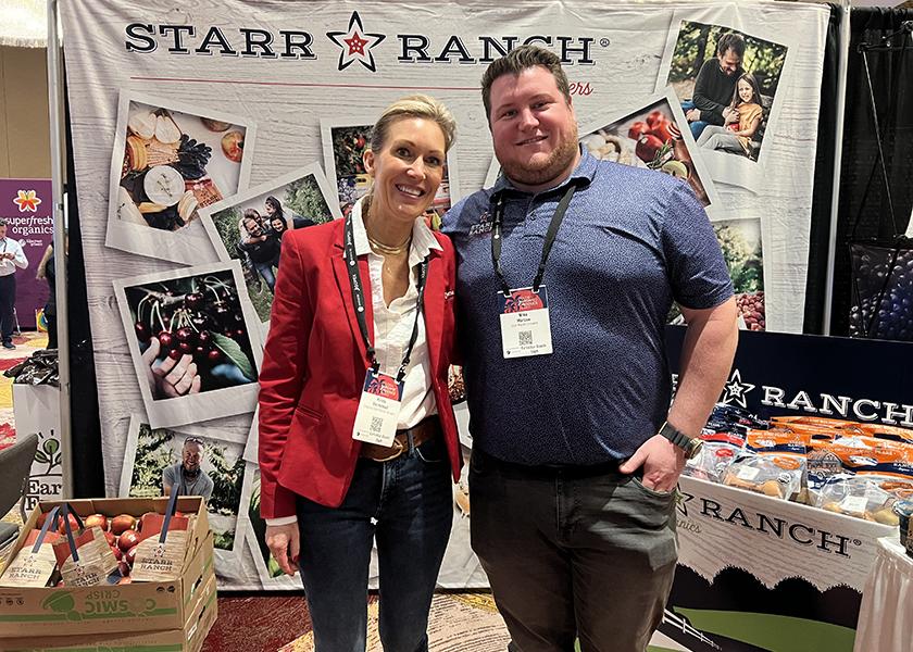 Krista Beckstead and Mike Marboe of Starr Ranch Growers are shown at GOPEX 2023.