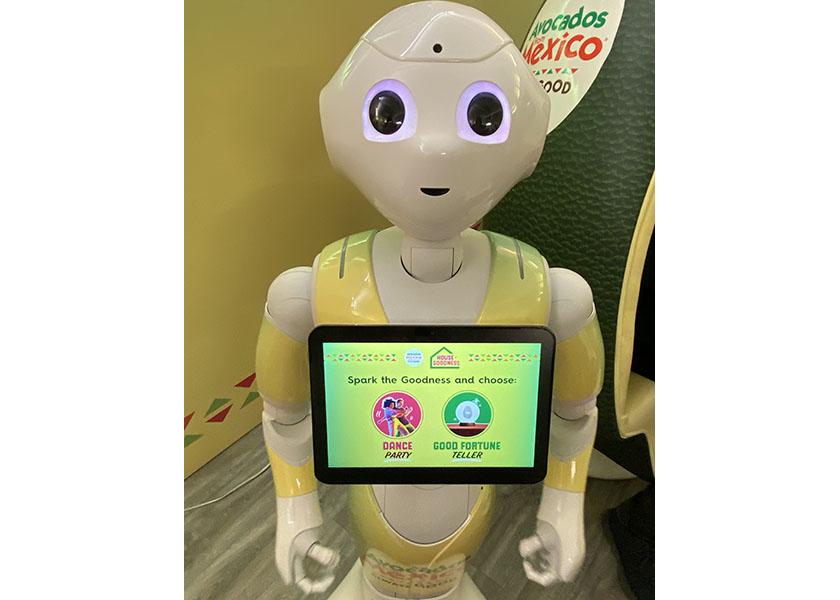 At the 2023 SXSW conference, Avocados From Mexico’s immersive pop-up radiated avocado enthusiasm to attendees in all five senses. One fun feature included the 'Guac Bot,' a fortune-telling robot.