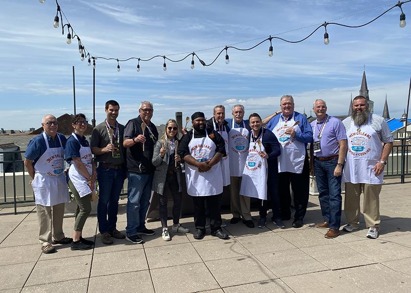 The Buyers Edge Platform Produce Division's recent conference included a team building experience at the New Orleans School of Cooking, where a Gumbo Cookoff Challenge was held with the team as well as title and platinum sponsors. 
