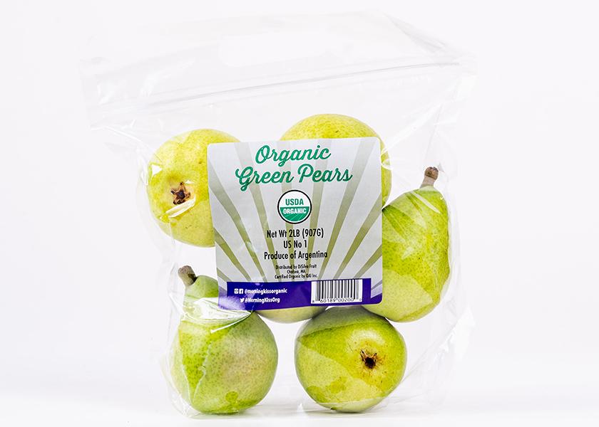 Morning Kiss Organic says it will offer packham, d’anjou and bartlett organic pear varieties this import season.