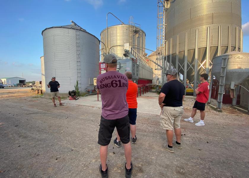 Volunteers from Russiaville Volunteer Fire Department participate in grain dryer fire training at Miller Farms in Russiaville, Indiana. Of the 1.1 million firefighters in the U.S. today, more than 700,000 are volunteers who provide a vital service to rural communities across the country.