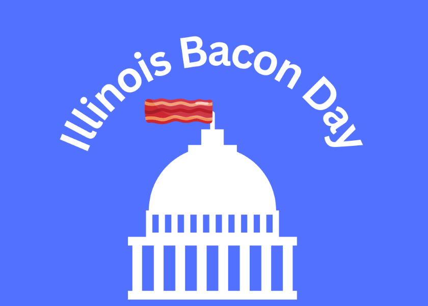 Senate Joint Resolution 22, sponsored by Illinois Senator Tom Bennett (R-53), designates May 3 as “Illinois Bacon Day."