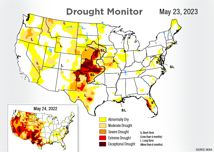The U.S. Drought Monitor is released each week of the year on Thursday.